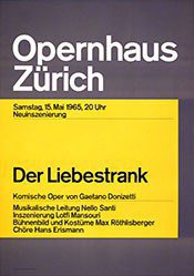 Müller-Brockmann Atelier - Der Liebestrank - Opernhaus Zürich