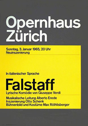 Müller-Brockmann Atelier - Falstaff - Opernhaus Zürich