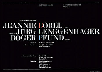 Pfund Roger - Jeannie Borel / Jürg Lenggenhager / Roger Pfund