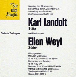 Anonym - Karl Landolt - Ellen Weyl