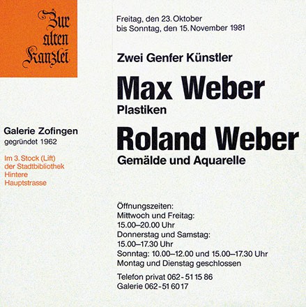 Anonym - Max Weber / Roland Weber