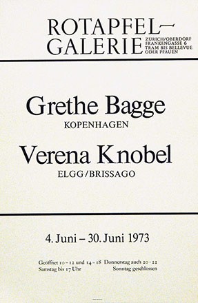 Anonym - Grethe Bagge / Verena Knobel