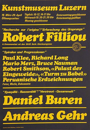 Ammann-Husner J. - Robert Filliou / Daniel Buren / Andreas Gehr