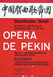 Anonym - Opera de Pekin - Stadttheater Zürich