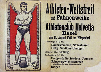 Monogramm A.S. - Athleten-Wettstreit und Fahnenweihe